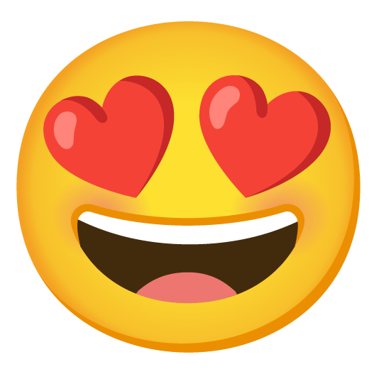 Grinning Face with Smiling Eyes meets Smiling Face with Heart-Eyes – Creative Emoji Combination